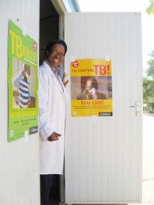 A nurse in Botswana prepares to educate patients about TB © CDC Botswana