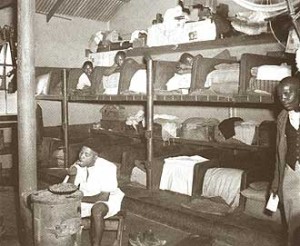 Poor housing conditions contributed to miners developing TB