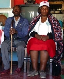 A patient with drug resistant TB, and their DOTS supporter in South Africa